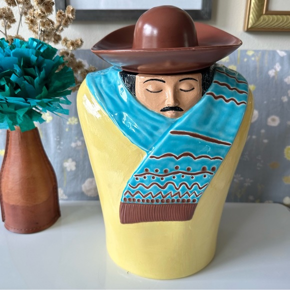 Vintage Kitchen Vintage Chicano Southwestern Ceramic Cookie Jar